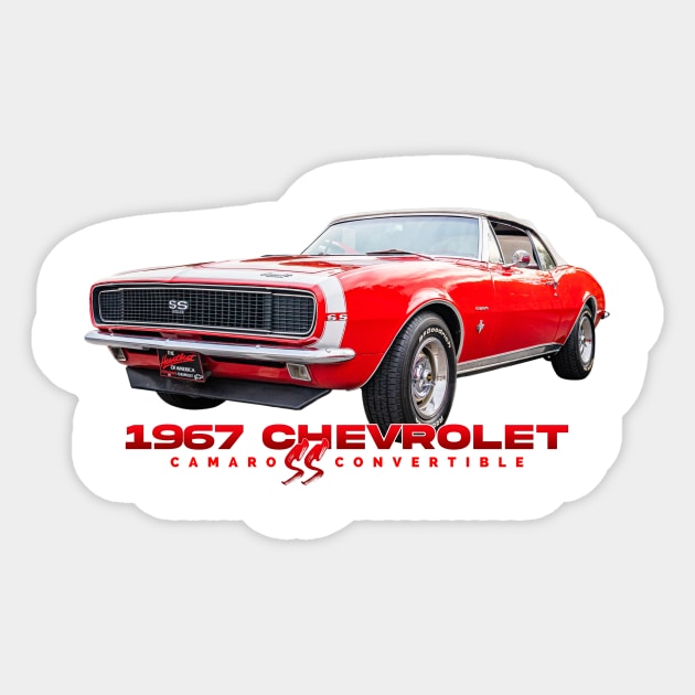 1967 Chevrolet Camaro SS Convertible Sticker by Gestalt Imagery